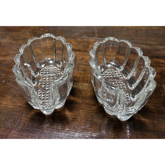 Princess House Crystal Utensil Spoon & Fork Rest Holders Set of 2 - Picture 1 of 9